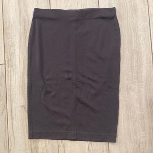 Gray Knit Pencil Skirt